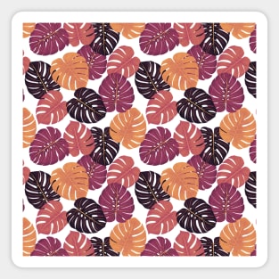 Vibrant Modern Monstera Leaves Pattern Magnet